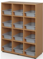 Стеллаж для обуви 12 ячеек (с ящиками)